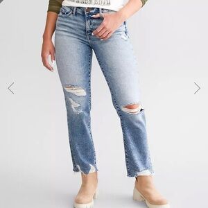 BKE Payton Cropped Straight Stretch Jeans